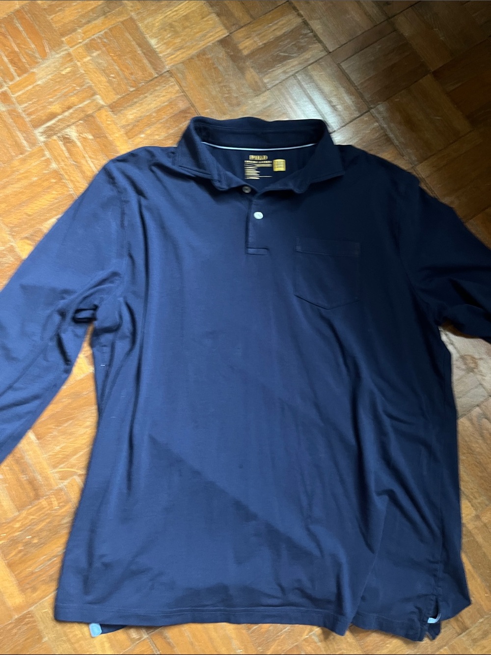 Polo Performance Long Sleeve Shirt in Navy